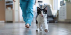 cat at the vet